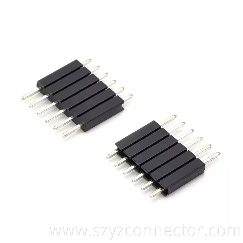 2.54mm Pitch Pin Header Single Row Straight SQ0.64mm H10.0mm 16P (4)